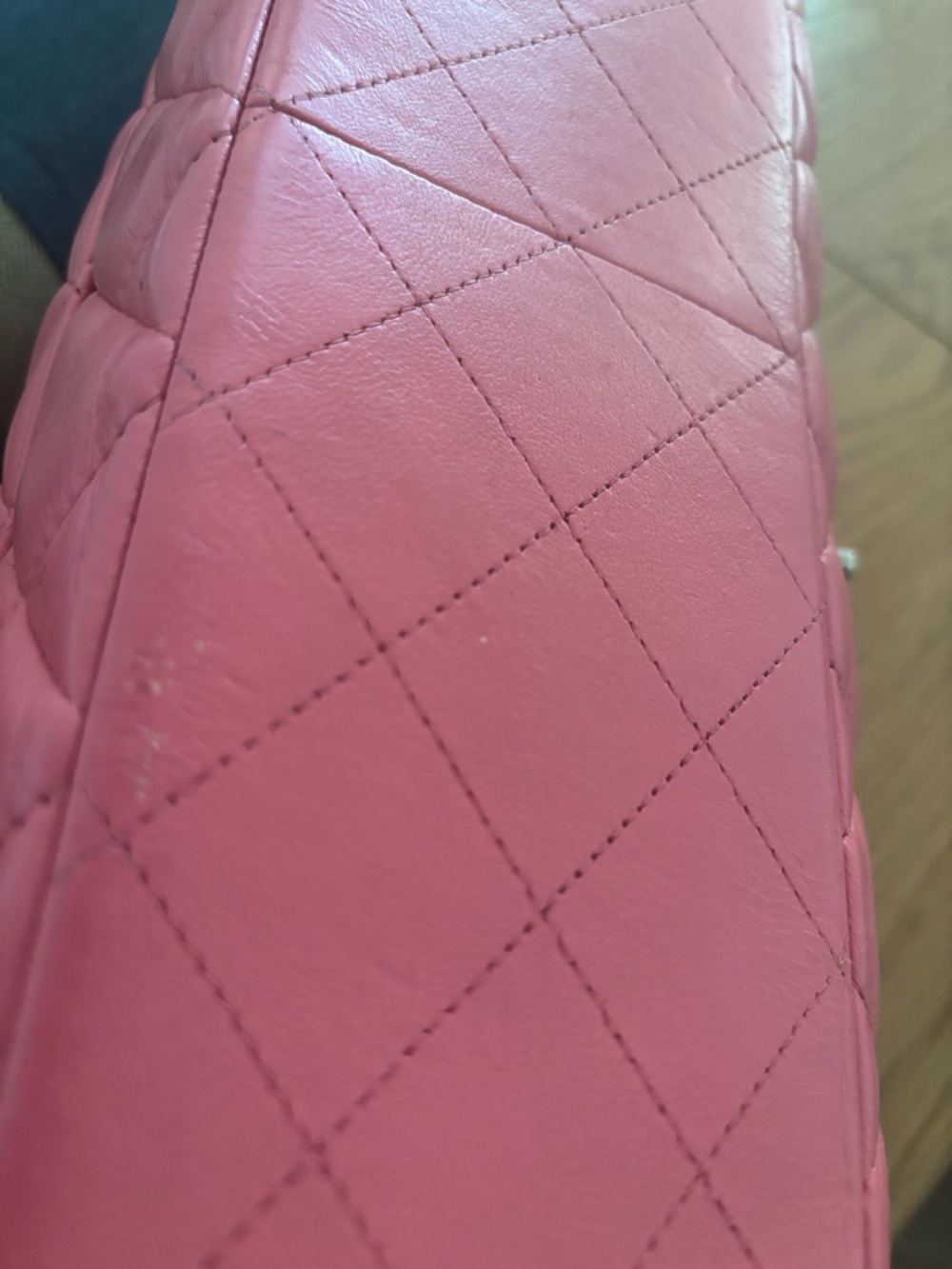 CHANEL Jumbo Pink Quilted Lambskin Shoulder Flap Bag with Silver Hardware - Picture 17 of 17